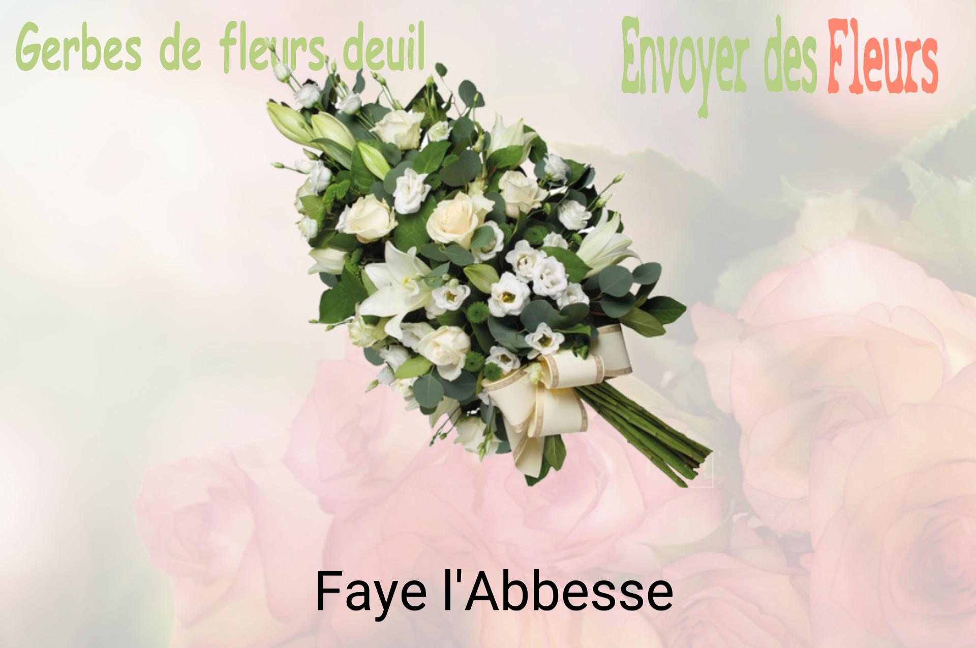 Gerbe de fleurs de deuil livrée à Faye-l'Abbesse
